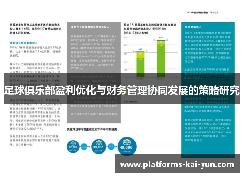 足球俱乐部盈利优化与财务管理协同发展的策略研究 足球俱乐部盈利优化与财务管理协同发展的策略研究