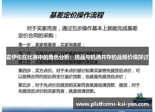 霍伊伦在比赛中的角色分析：挑战与机遇并存的战略价值探讨